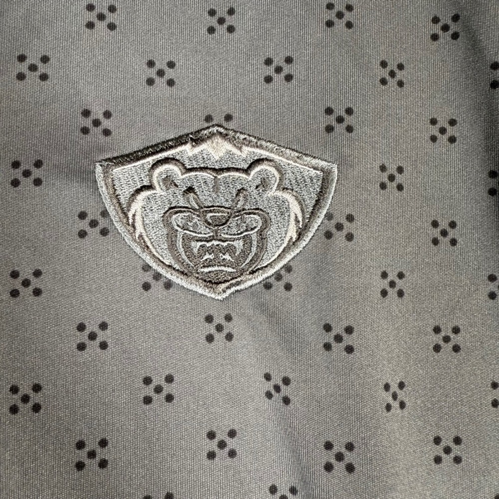 Antigua‎ Mens Golf Polo Shirt Gray XL Embroidered Bear Logo Short Sleeve - Picture 2 of 9